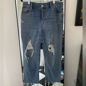 Wild fable jeans size 12 ripped, straight leg